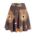 Bears-vector-free-seamless-pattern1 High Waist Skirt View1