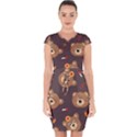 Bears-vector-free-seamless-pattern1 Capsleeve Drawstring Dress  View1