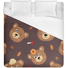 Bears-vector-free-seamless-pattern1 Duvet Cover (king Size) by webstylecreations