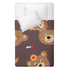 Bears-vector-free-seamless-pattern1 Duvet Cover Double Side (single Size)