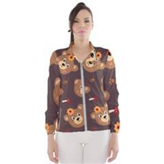 Bears-vector-free-seamless-pattern1 Women s Windbreaker by webstylecreations