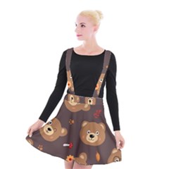 Bears-vector-free-seamless-pattern1 Suspender Skater Skirt by webstylecreations