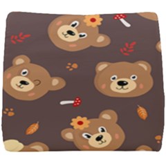 Bears-vector-free-seamless-pattern1 Seat Cushion by webstylecreations