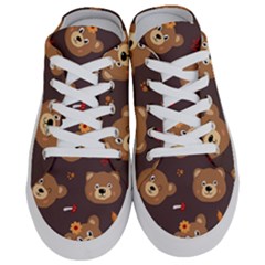 Bears-vector-free-seamless-pattern1 Half Slippers by webstylecreations