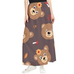 Bears-vector-free-seamless-pattern1 Maxi Chiffon Skirt by webstylecreations