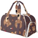 Bears-vector-free-seamless-pattern1 Burner Gym Duffel Bag View1