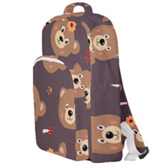 Bears-vector-free-seamless-pattern1 Double Compartment Backpack by webstylecreations