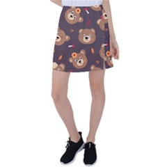 Bears-vector-free-seamless-pattern1 Tennis Skirt by webstylecreations