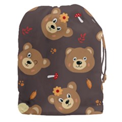 Bears-vector-free-seamless-pattern1 Drawstring Pouch (3xl) by webstylecreations