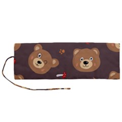 Bears-vector-free-seamless-pattern1 Roll Up Canvas Pencil Holder (m) by webstylecreations