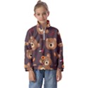 Bears-vector-free-seamless-pattern1 Kids  Half Zip Hoodie View1