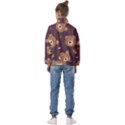 Bears-vector-free-seamless-pattern1 Kids  Half Zip Hoodie View2