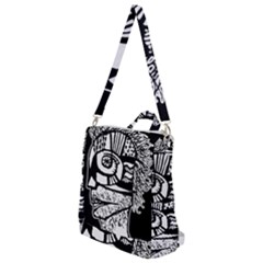 Cyber Punk Portrait Poster Illustration Crossbody Backpack by dflcprintsclothing