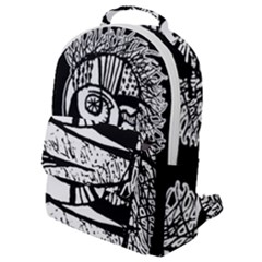 Cyber Punk Portrait Poster Illustration Flap Pocket Backpack (small)