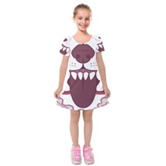 Kitsune Mask Kids  Short Sleeve Velvet Dress by mindnmint