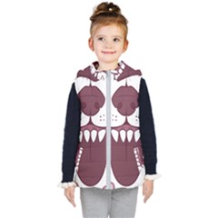 Kitsune Mask Kids  Hooded Puffer Vest by mindnmint