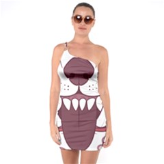 Kitsune Mask One Soulder Bodycon Dress by mindnmint