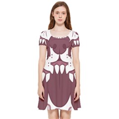 Kitsune Mask Inside Out Cap Sleeve Dress by mindnmint