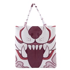 Kitsune Mask Grocery Tote Bag by mindnmint