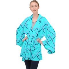 Retro Fun 821b Long Sleeve Velvet Kimono  by PatternFactory