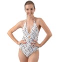 Retro Fun 821d Halter Cut-Out One Piece Swimsuit View1