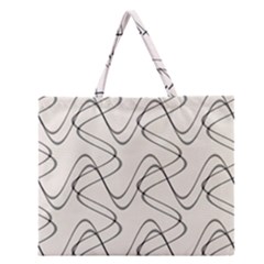 Retro Fun 821d Zipper Large Tote Bag by PatternFactory