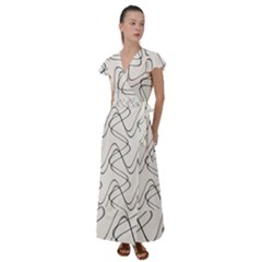 Retro Fun 821d Flutter Sleeve Maxi Dress by PatternFactory