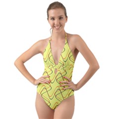 Retro Fun 821c Halter Cut-out One Piece Swimsuit by PatternFactory