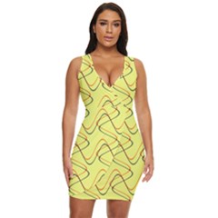 Retro Fun 821c Draped Bodycon Dress