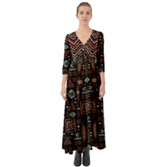 Button Up Boho Maxi Dress by HWDesign