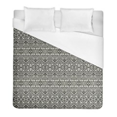 Abstract Silver Ornate Decorative Pattern Duvet Cover (full/ Double Size) by dflcprintsclothing