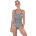 Abstract Silver Ornate Decorative Pattern Bring Sexy Back Swimsuit View1