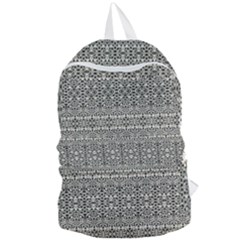 Abstract Silver Ornate Decorative Pattern Foldable Lightweight Backpack