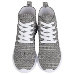 Abstract Silver Ornate Decorative Pattern Women s Lightweight High Top Sneakers by dflcprintsclothing