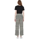 Abstract Silver Ornate Decorative Pattern Women s Pants  View2