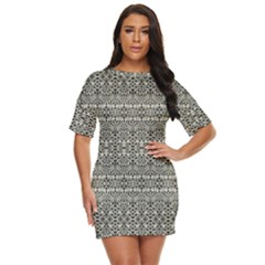 Abstract Silver Ornate Decorative Pattern Just Threw It On Dress by dflcprintsclothing