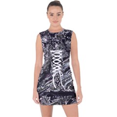 Masik Lace Up Front Bodycon Dress by MRNStudios