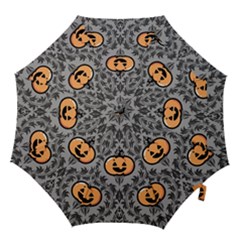 Pumpkin Pattern Hook Handle Umbrellas (small) by NerdySparkleGoth