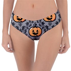 Pumpkin Pattern Reversible Classic Bikini Bottoms by NerdySparkleGoth