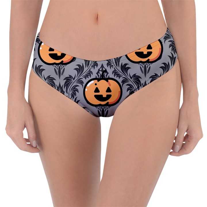 Pumpkin Pattern Reversible Classic Bikini Bottoms