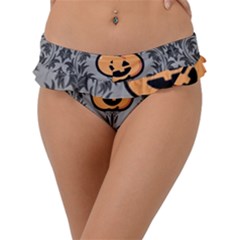 Pumpkin Pattern Frill Bikini Bottom by NerdySparkleGoth