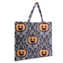 Pumpkin Pattern Zipper Large Tote Bag View2