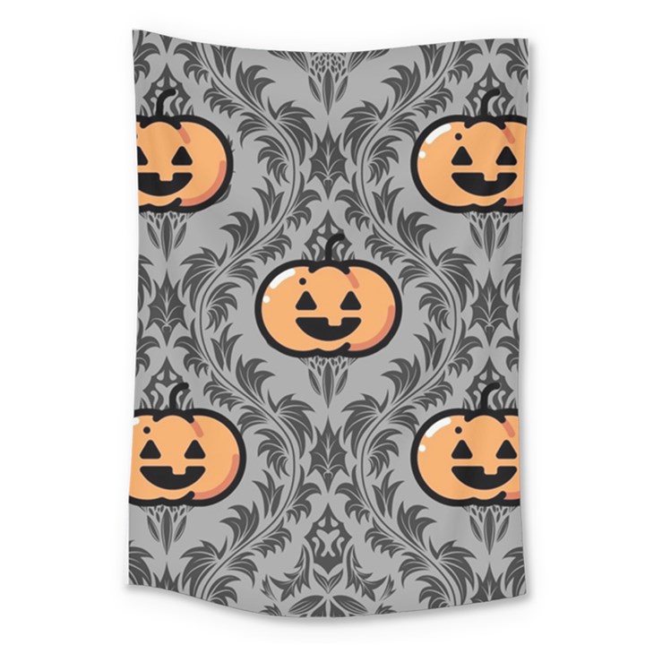 Pumpkin Pattern Large Tapestry