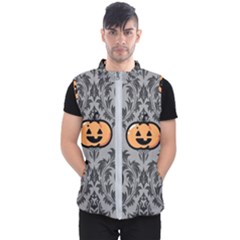 Pumpkin Pattern Men s Puffer Vest by NerdySparkleGoth