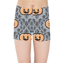 Pumpkin Pattern Kids  Sports Shorts by NerdySparkleGoth