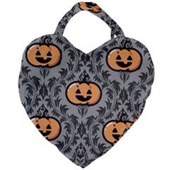 Pumpkin Pattern Giant Heart Shaped Tote by NerdySparkleGoth