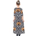 Pumpkin Pattern Kids  Quarter Sleeve Maxi Dress View2