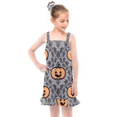 Pumpkin Pattern Kids  Overall Dress by NerdySparkleGoth