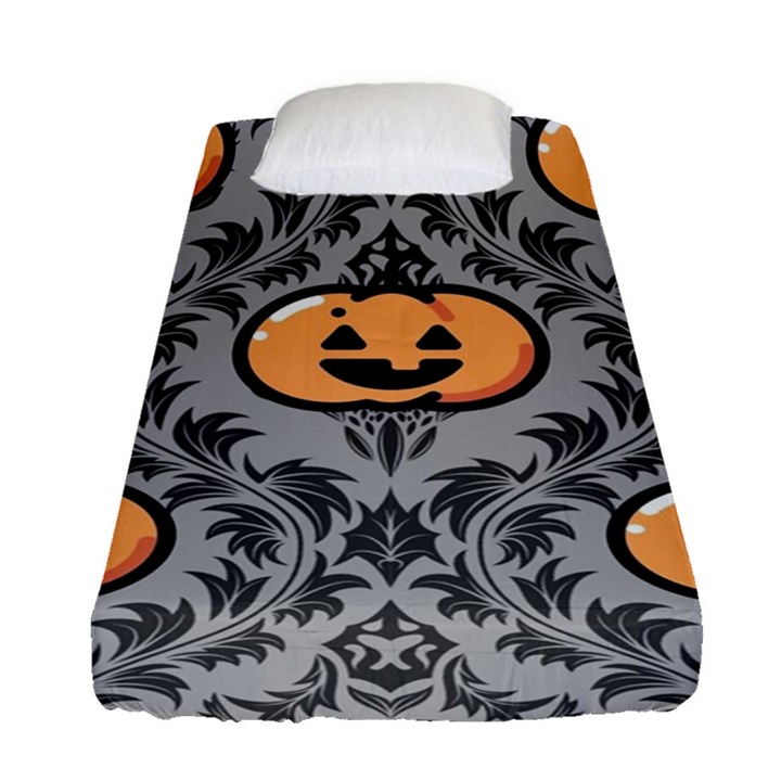 Pumpkin Pattern Fitted Sheet (Single Size)