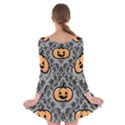 Pumpkin Pattern Long Sleeve Skater Dress View2